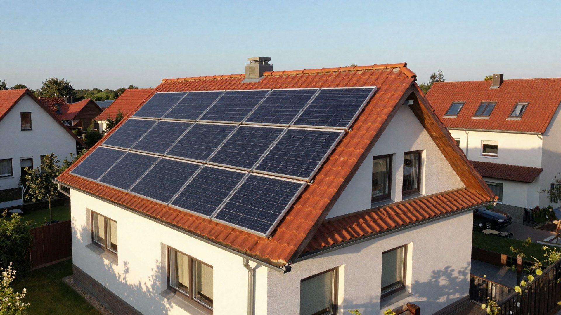 Photovoltaik-Anlage auf einem Einfamilienhaus in Delmenhorst